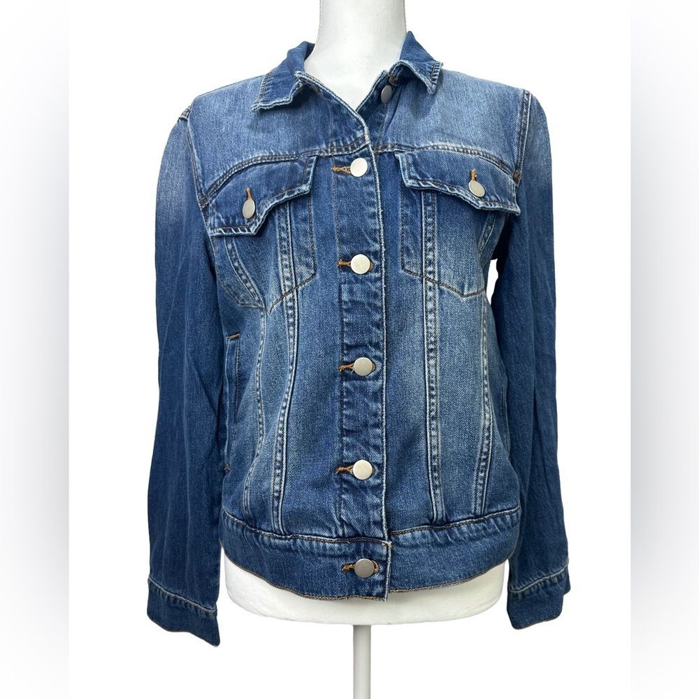 Prosperity Distressed Blue Denim Jacket Size XL